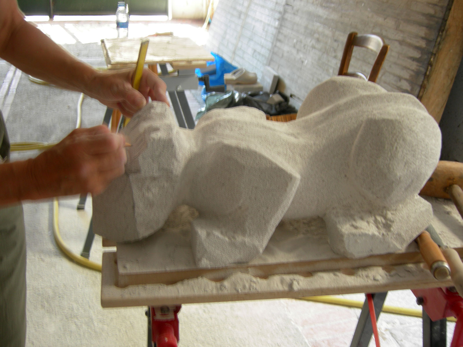 sculpture béton cellulaire